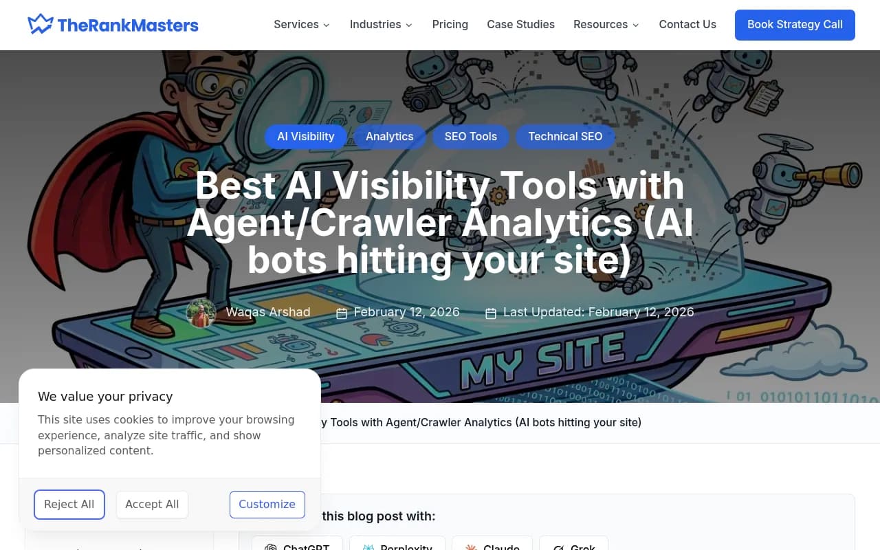 AI crawler monitoring dashboard showing bot activity patterns