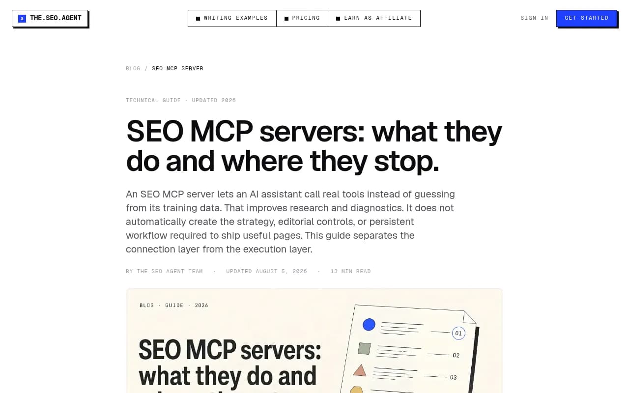 The SEO Agent's overview of SEO MCP server architecture and limits