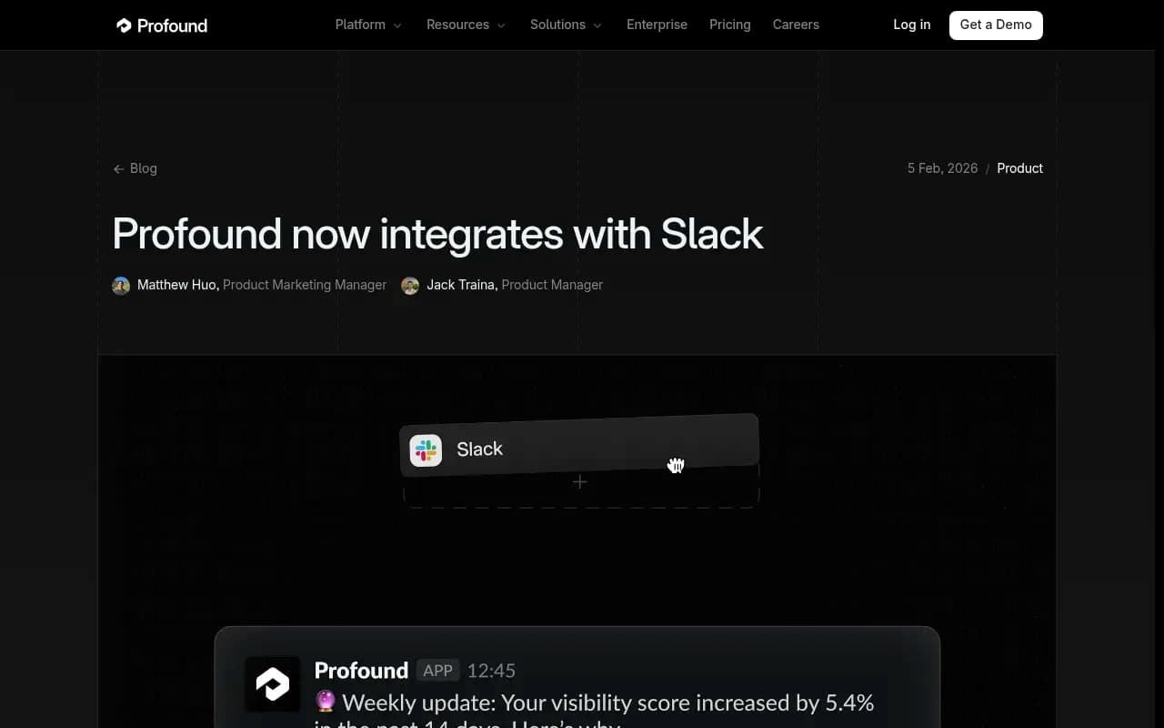 Profound Slack integration example
