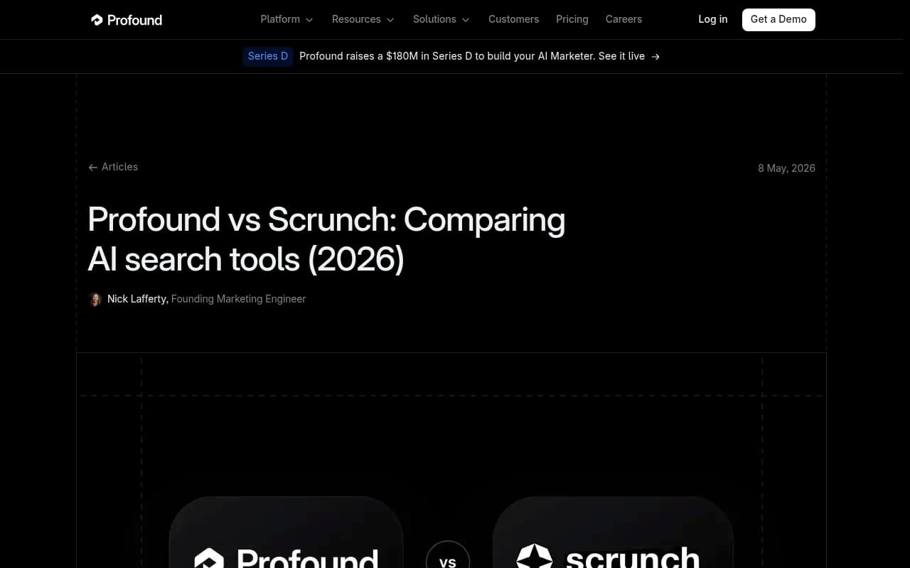 Profound vs Scrunch comparison article