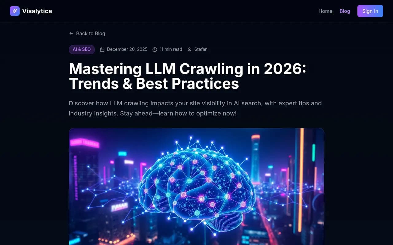 LLM crawling trends and best practices visualization