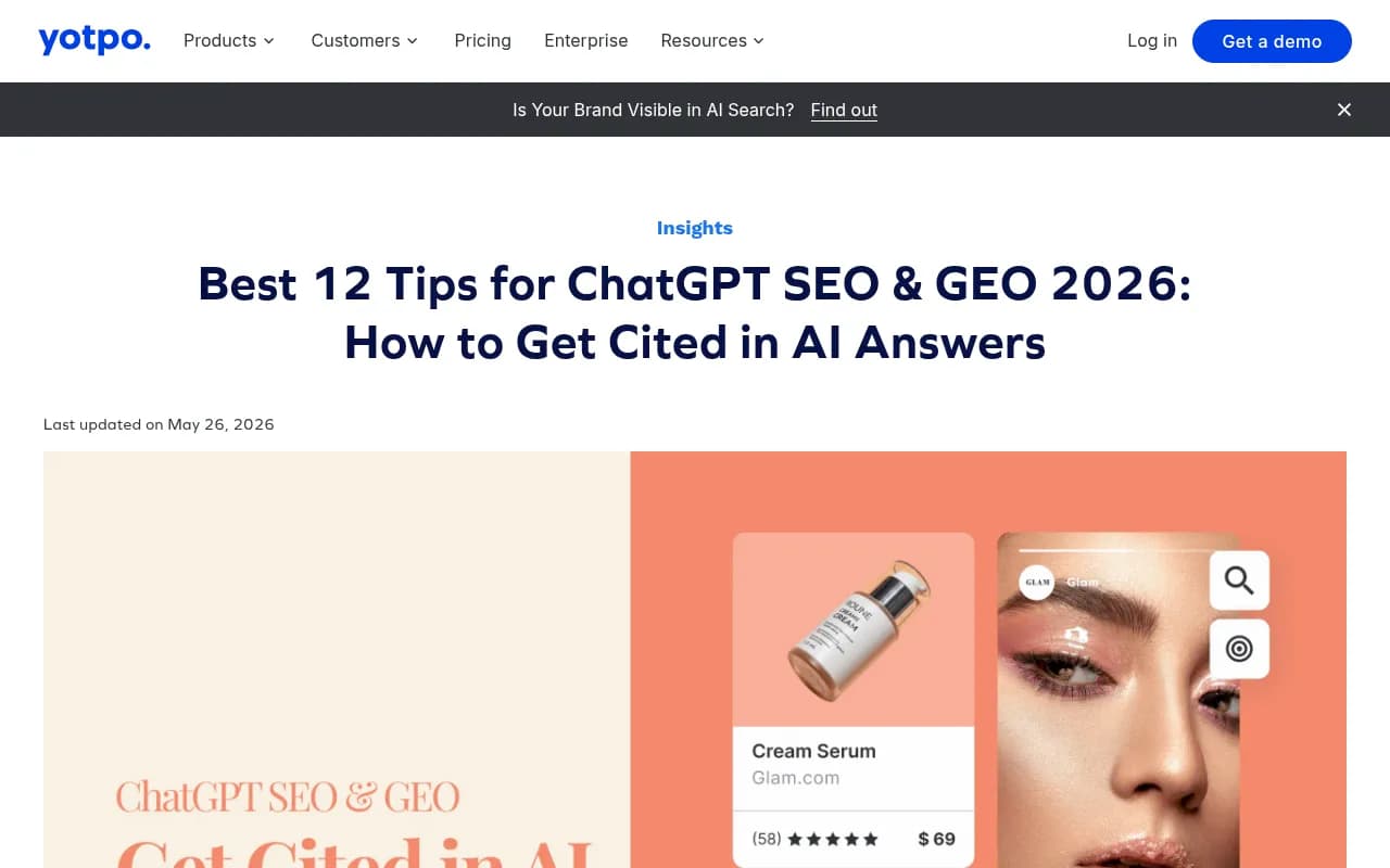 ChatGPT SEO and GEO tips for getting cited in AI answers in 2026