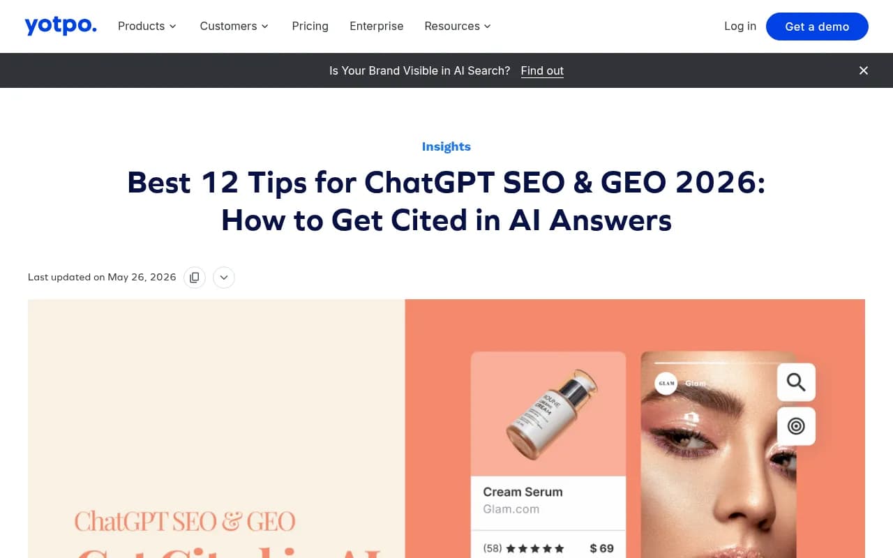 ChatGPT SEO and GEO tips for getting cited in AI answers in 2026