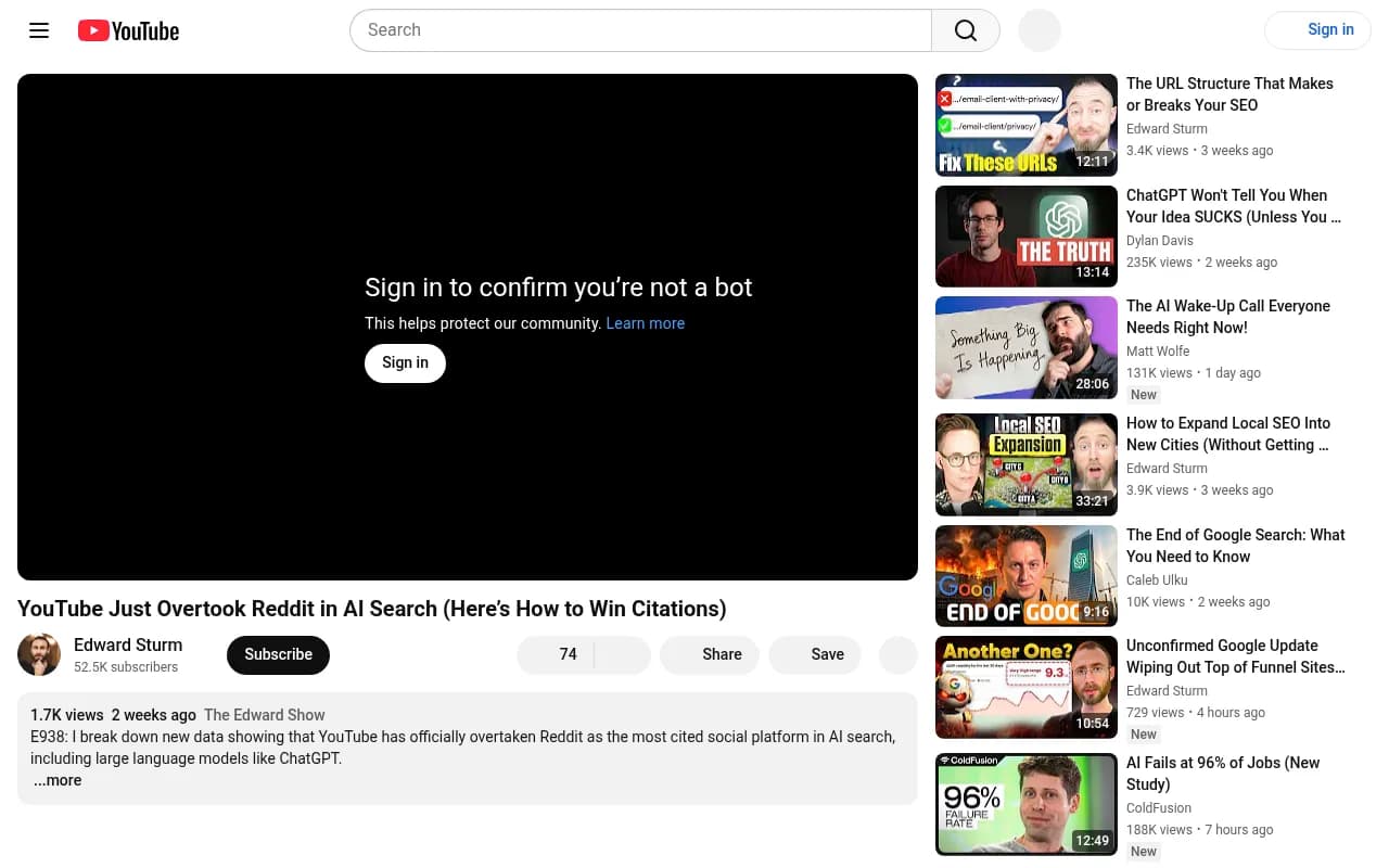 YouTube optimization strategies for AI search