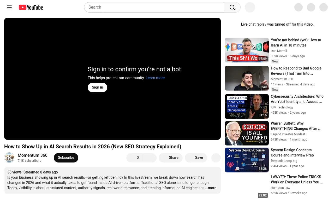 How to Show Up in AI Search Results in 2026 - YouTube