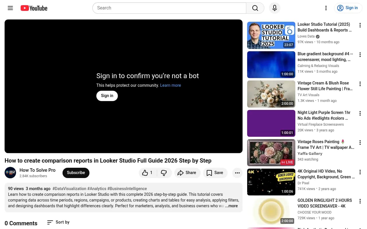 Looker Studio comparison report setup walkthrough