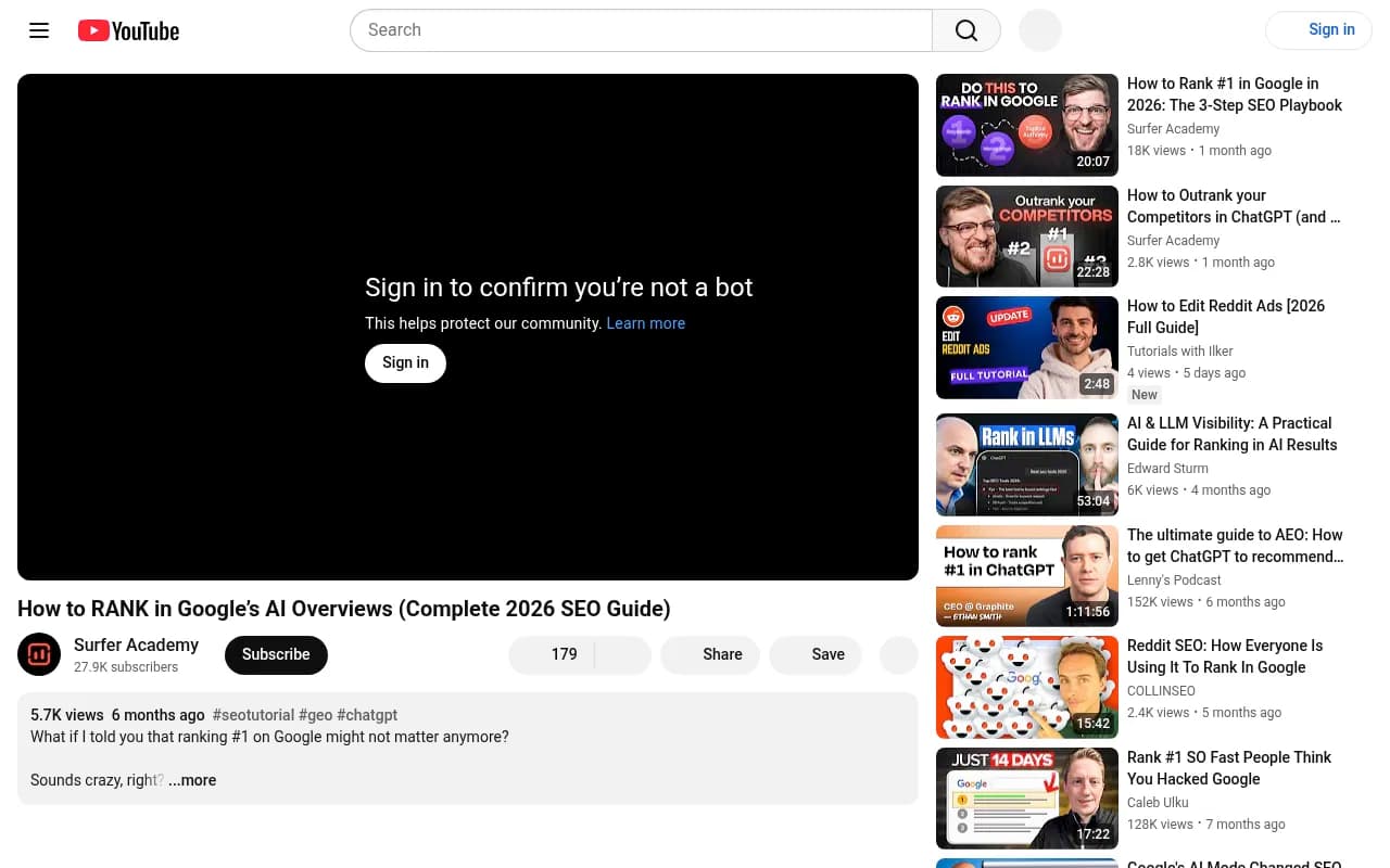 How to RANK in Google's AI Overviews (Complete 2026 SEO Guide) - YouTube
