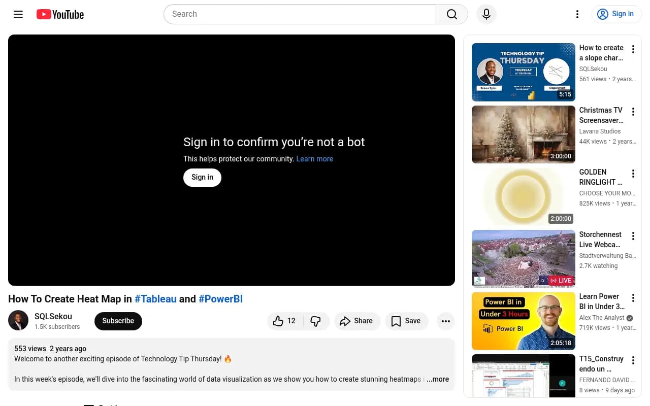 Power BI and Tableau heatmap tutorial covering both tools side by side