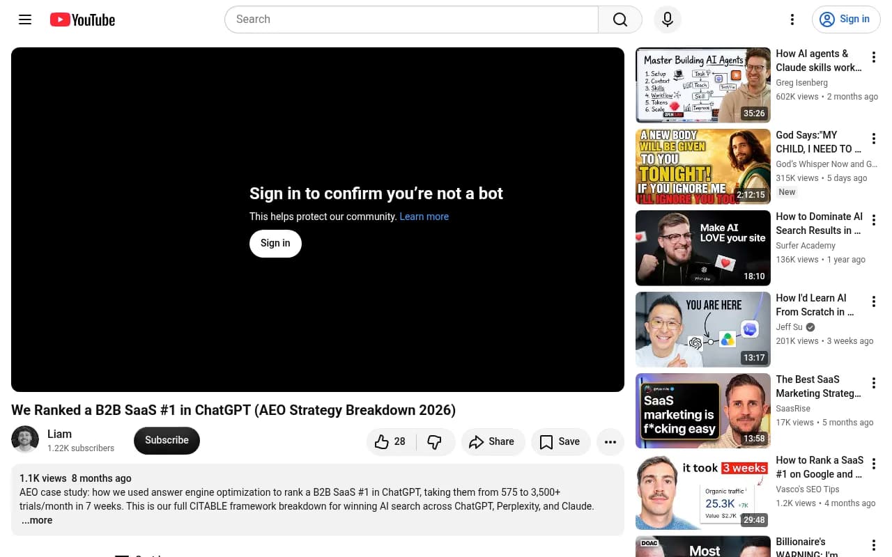 AEO case study: B2B SaaS ranked #1 in ChatGPT