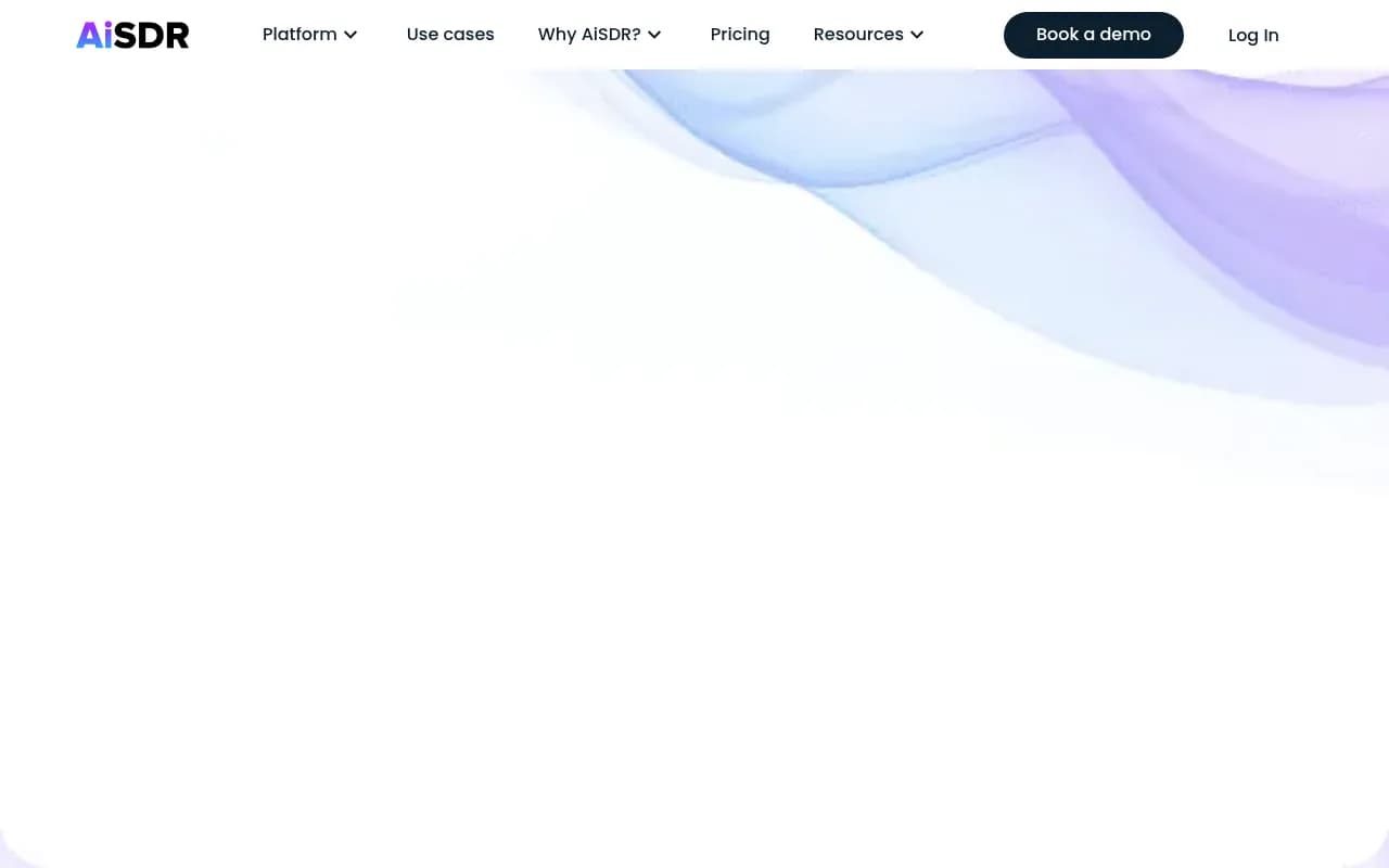 Screenshot of AiSDR website