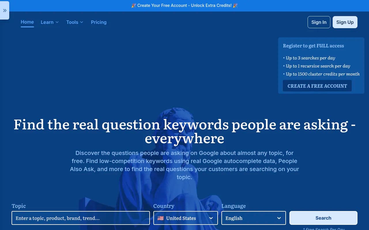 Screenshot of Answer Socrates website