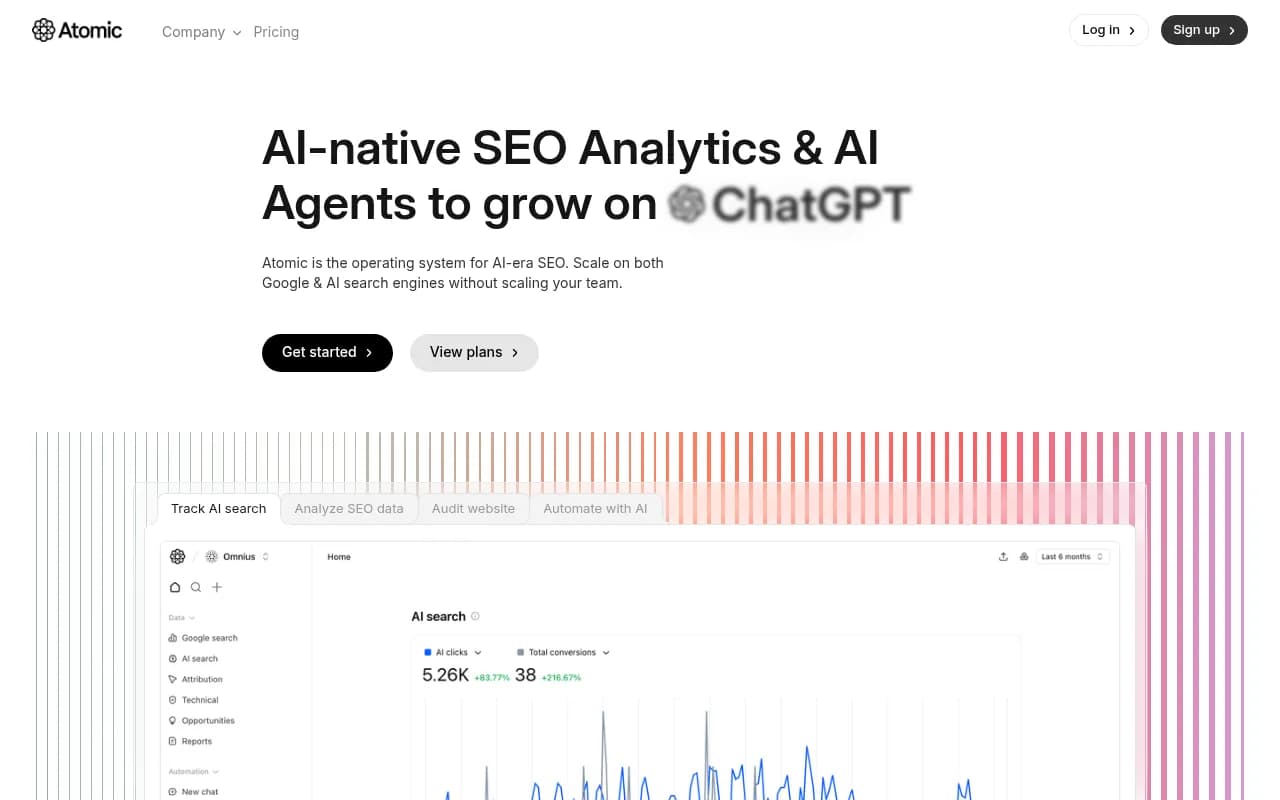 Screenshot of Atomic AGI website