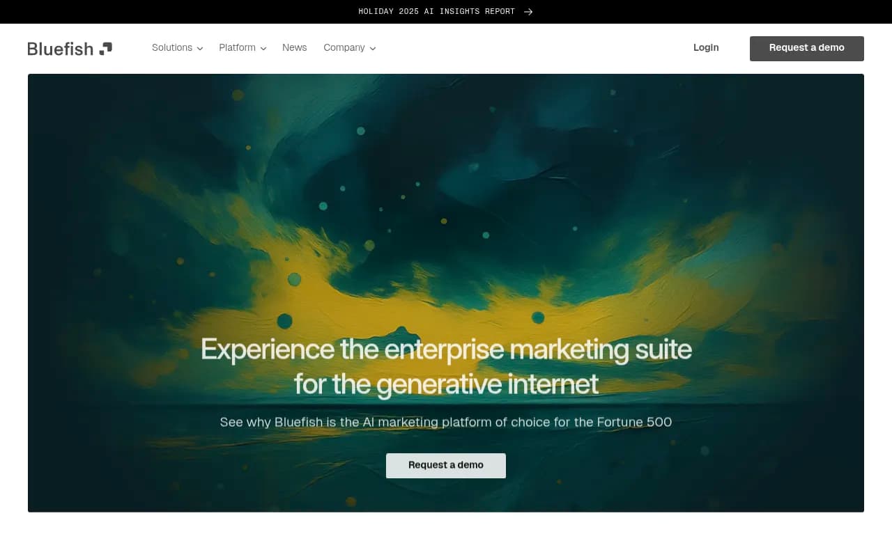 Screenshot of Bluefish AI website