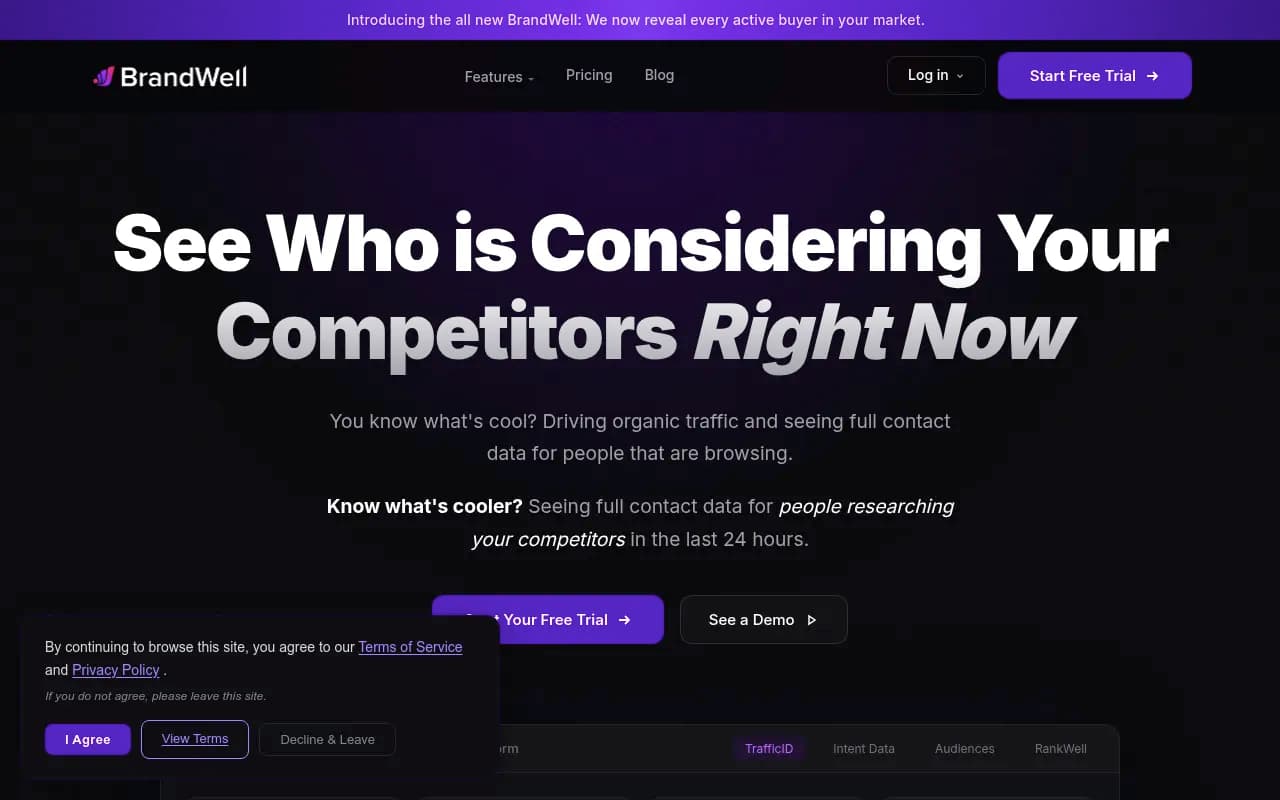 Screenshot of Content at Scale website