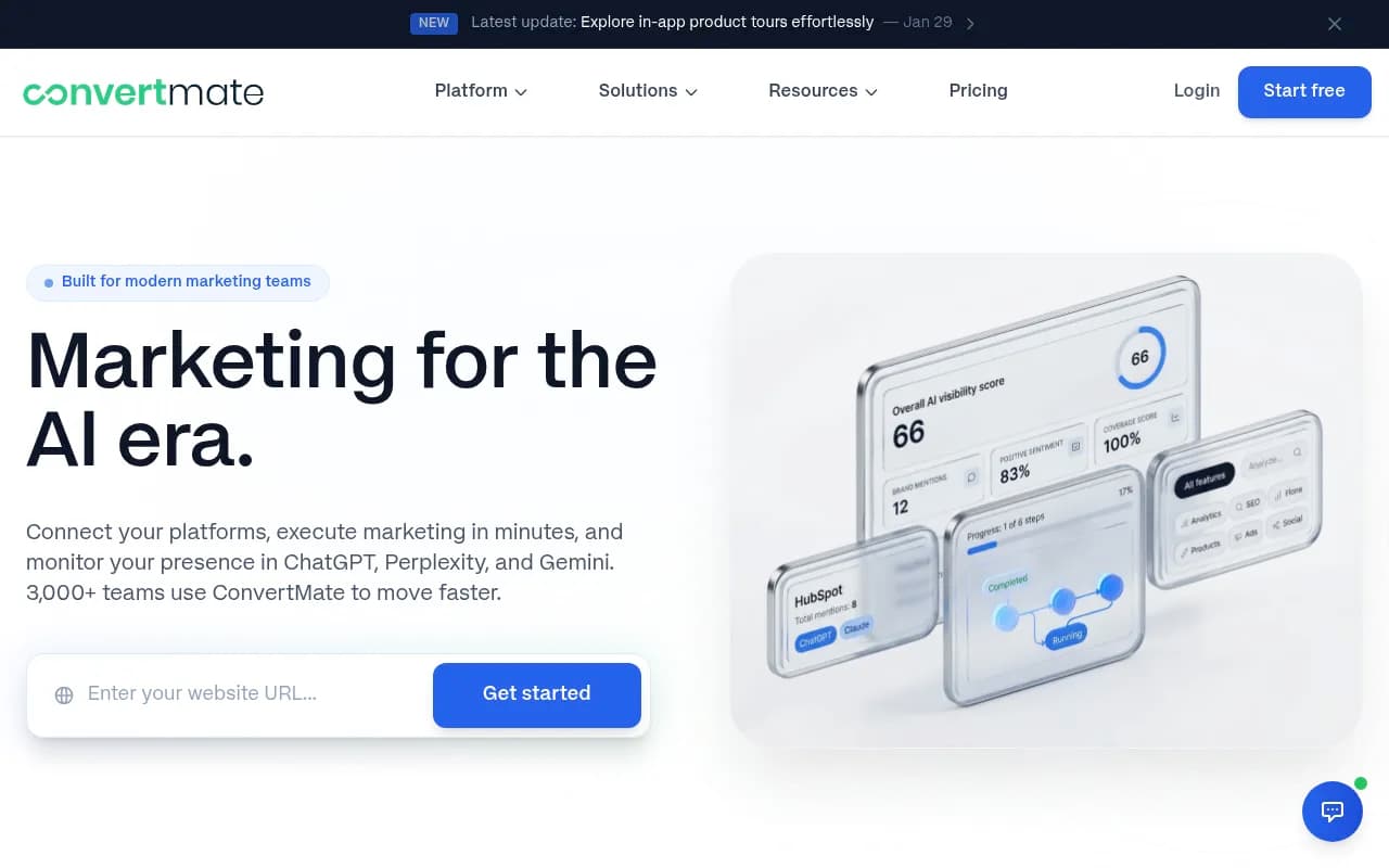 Screenshot of ConvertMate website