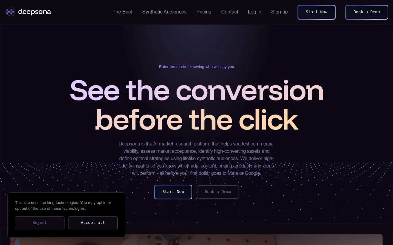 Screenshot of Deepserp website