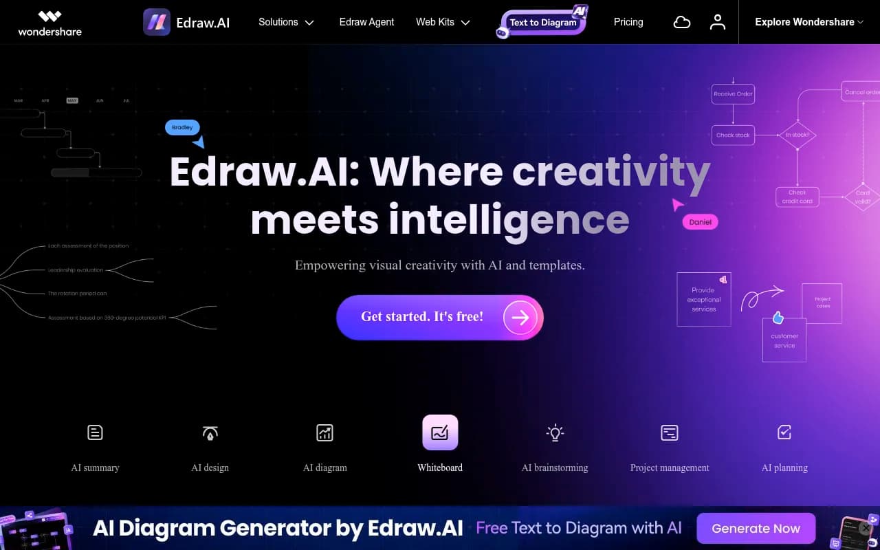 Screenshot of Edraw.AI website