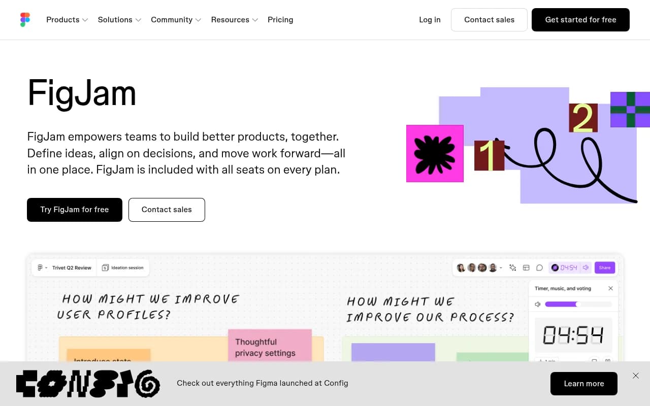 Screenshot of FigJam website