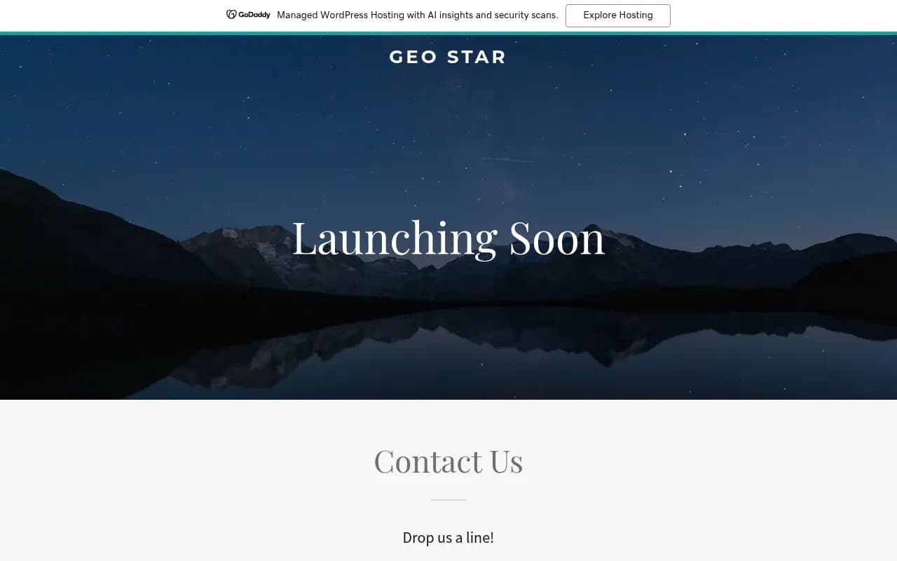 Screenshot of Geostar website