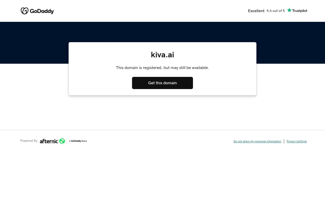 Screenshot of KIVA website