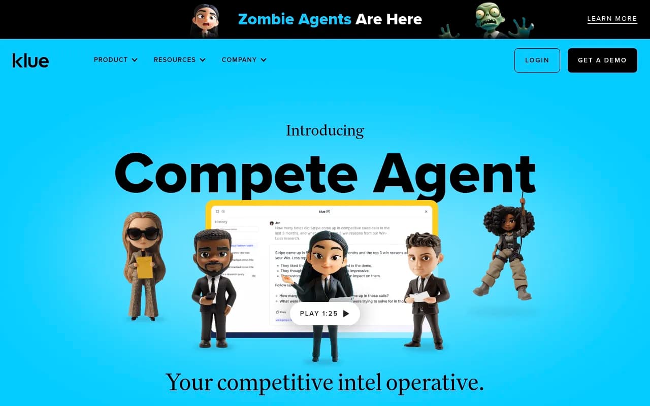 Screenshot of Klue website