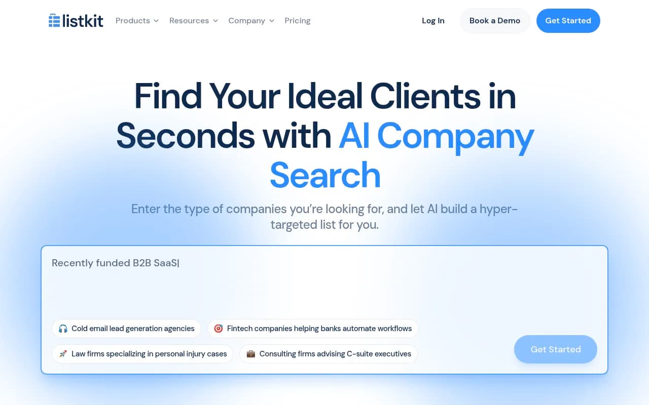 Screenshot of ListKit website