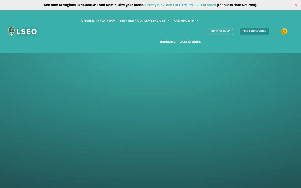 Screenshot of LSEO website