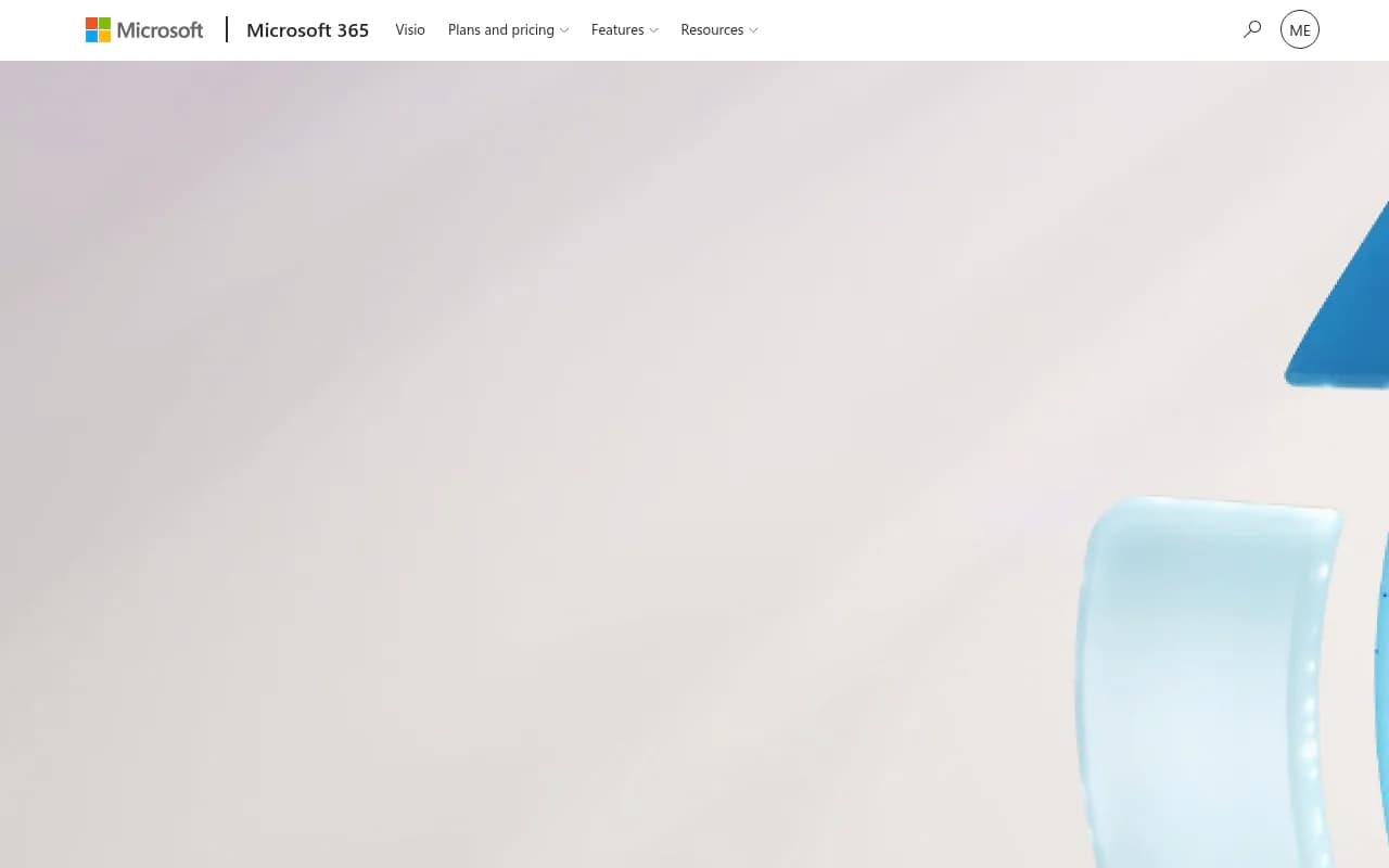 Screenshot of Microsoft Visio website