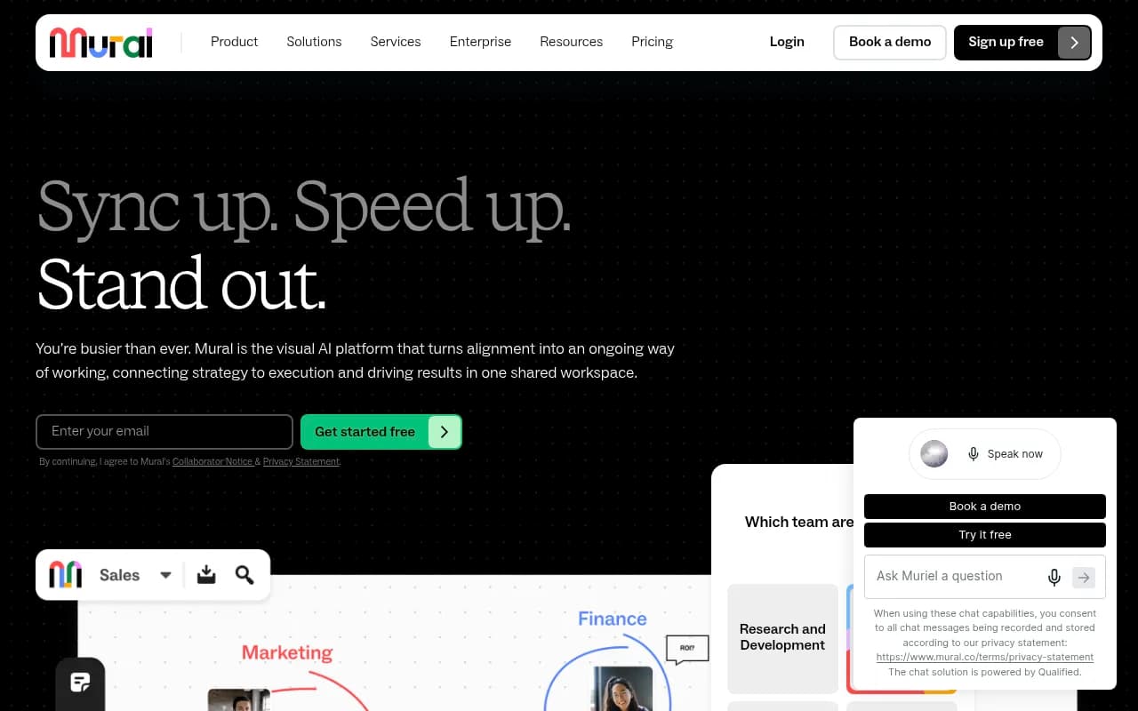 Screenshot of Mural website