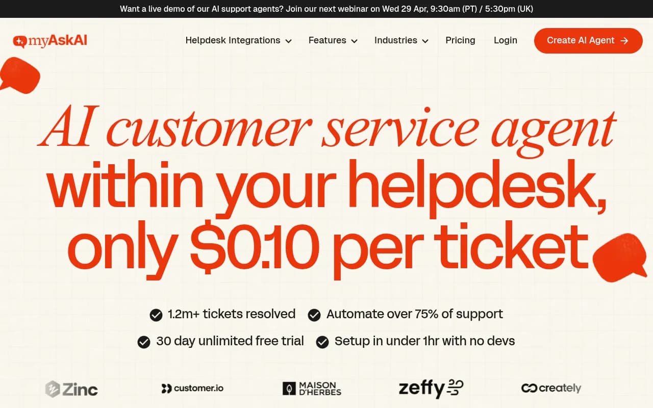 Screenshot of My AskAI website