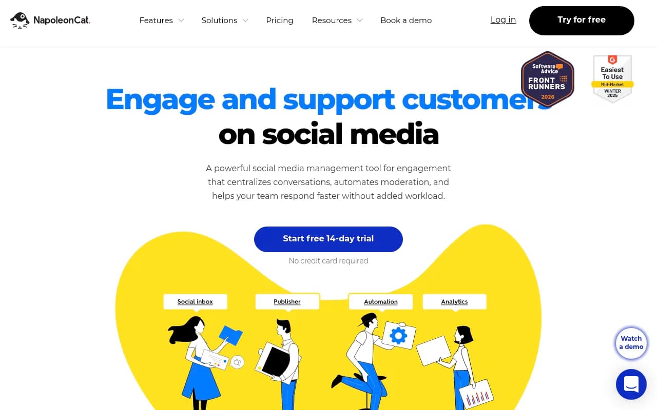Screenshot of NapoleonCat website