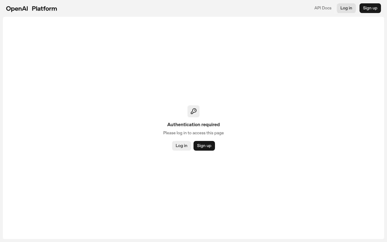 Screenshot of OpenAI Playground website