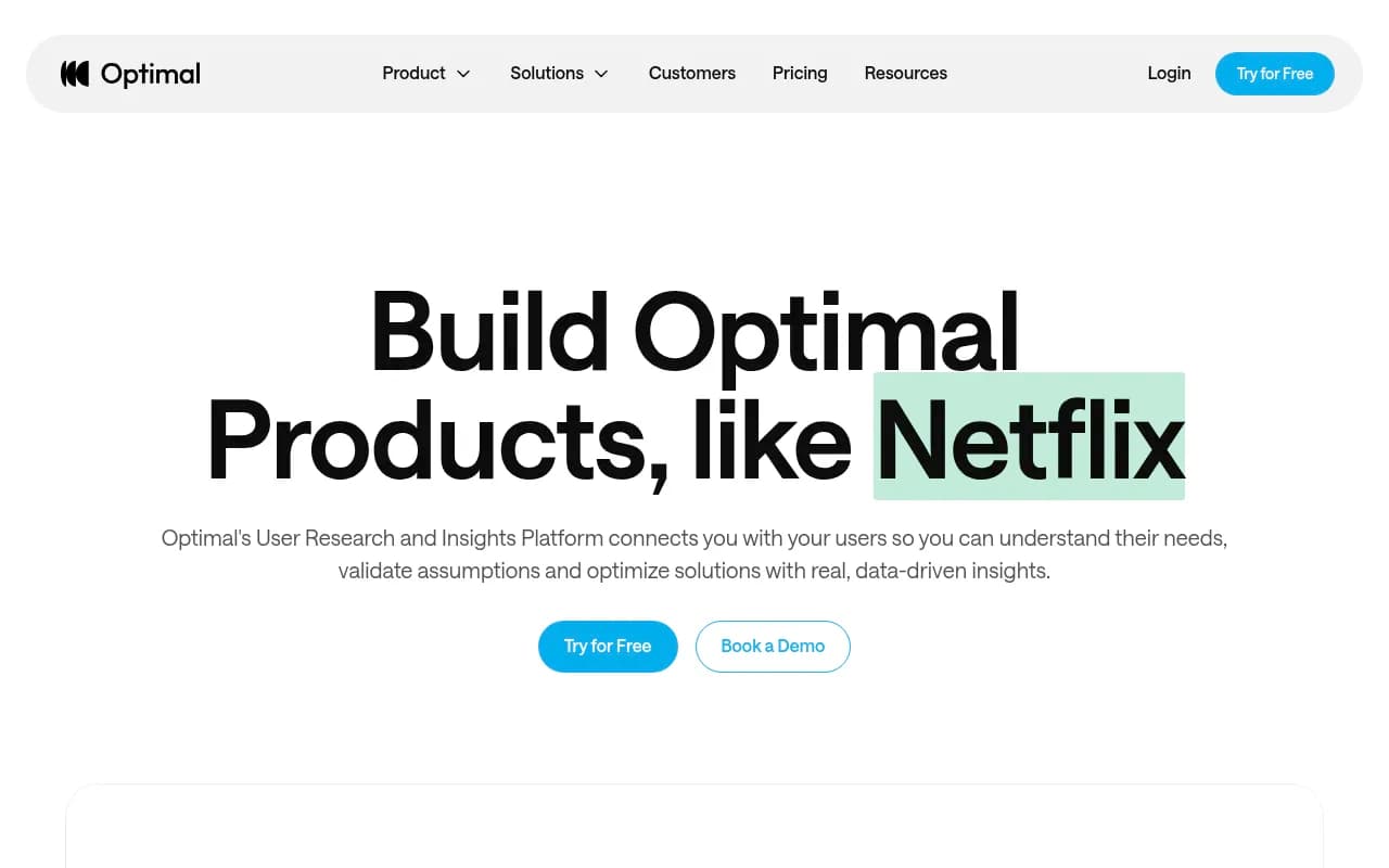Screenshot of Optimal Workshop website