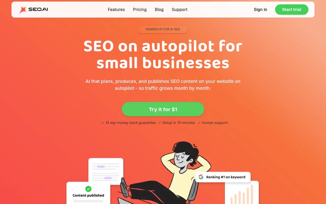 Screenshot of SEO.ai website