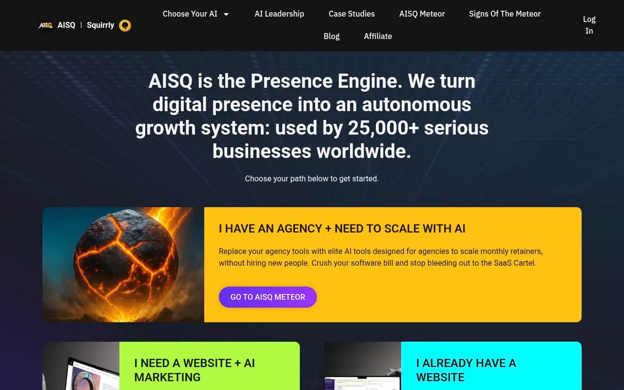 Screenshot of Squirrly SEO website