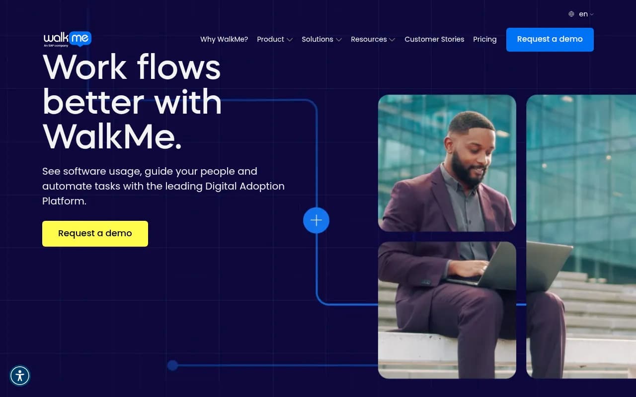 Screenshot of WalkMe website